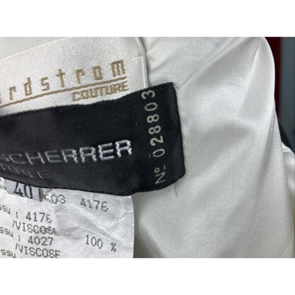 Jean Louis Scherrer Numbered Zebra Print Jacket Rayon Couture Power Shoulder - Picture 5 of 6